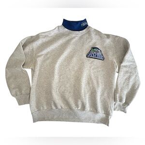 Vintage 90s Majestic Women’s NFL Seattle Seahawks Grey Sweatshirt Size XL